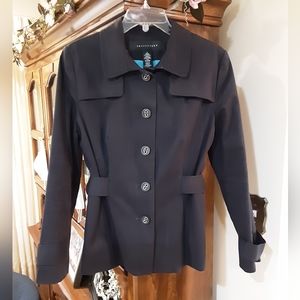 Black Blazer / Jacket with Blue Lining Size 10